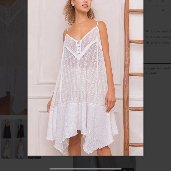 POL Vintage Sheer Lace Dress Women's Tank Dress Top SB46 - Picture 7 of 15